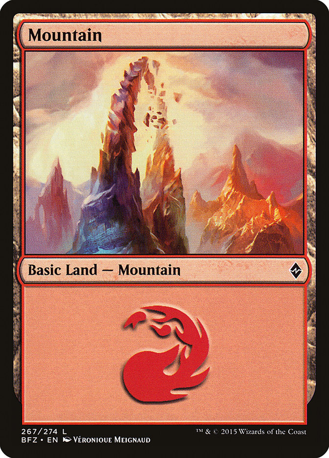 Mountain (267) [Battle for Zendikar] | Red Riot Games CA