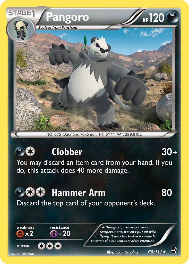 Pangoro (68/111) [XY: Furious Fists] | Red Riot Games CA