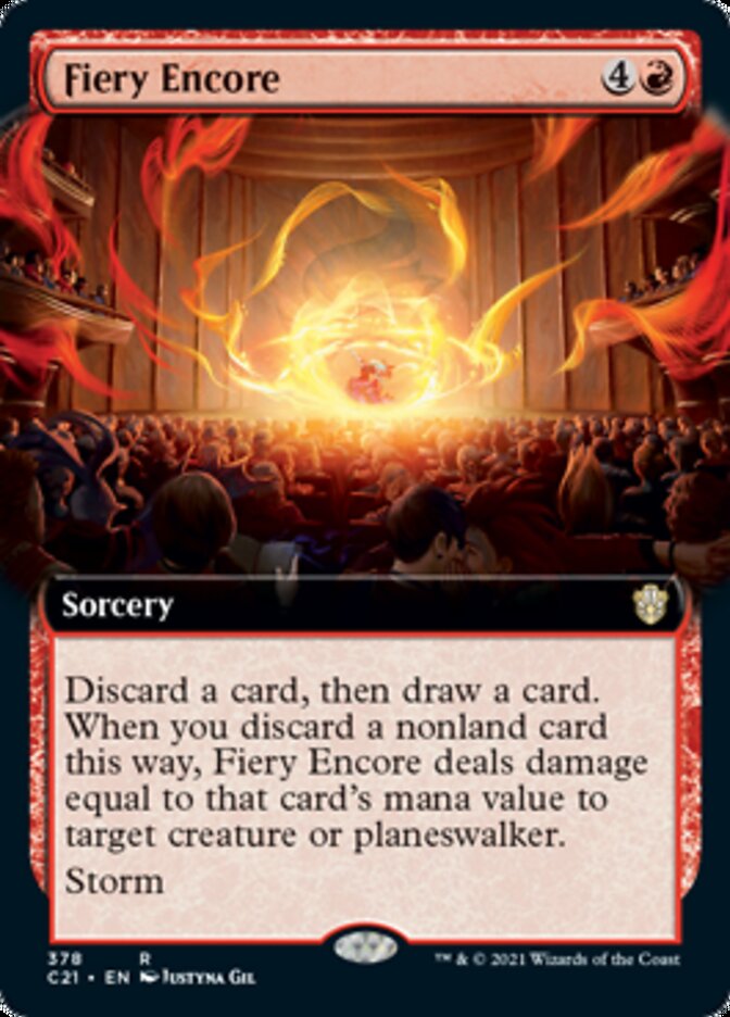 Fiery Encore (Extended Art) [Commander 2021] | Red Riot Games CA