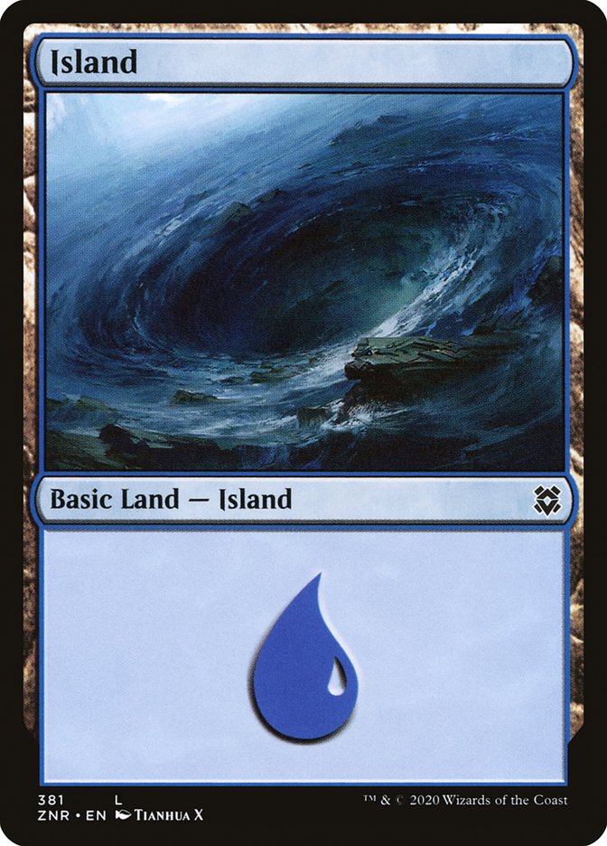 Island (381) [Zendikar Rising] | Red Riot Games CA