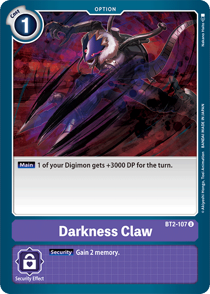 Darkness Claw [BT2-107] [Release Special Booster Ver.1.0] | Red Riot Games CA