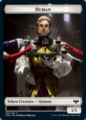 Human (001) // Zombie (005) Double-Sided Token [Innistrad: Crimson Vow Tokens] | Red Riot Games CA