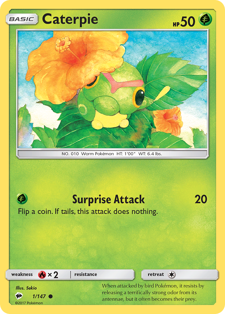 Caterpie (1/147) [Sun & Moon: Burning Shadows] | Red Riot Games CA