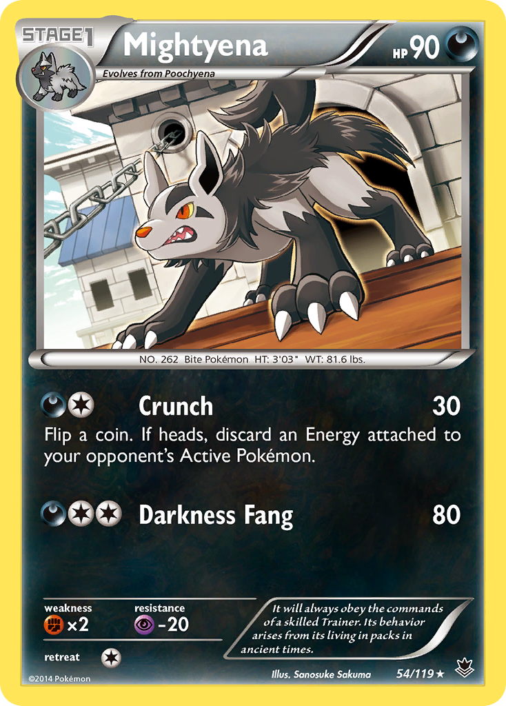 Mightyena (54/119) [XY: Phantom Forces] | Red Riot Games CA