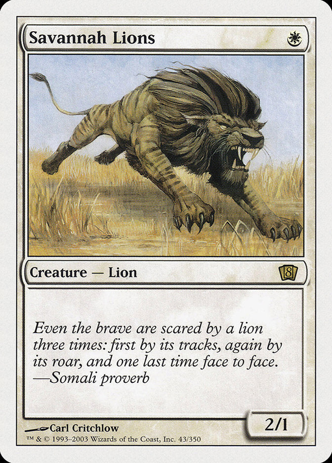 Savannah Lions [Eighth Edition] | Red Riot Games CA