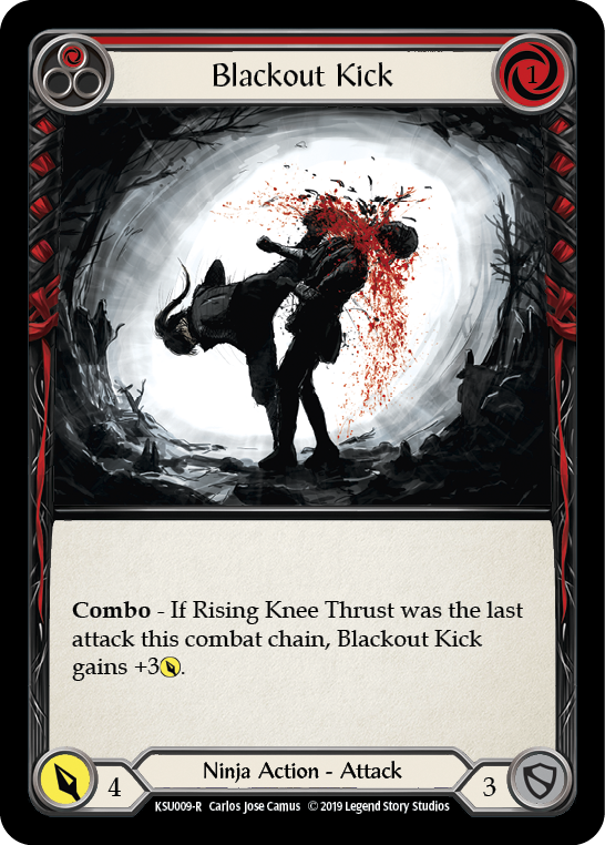 Blackout Kick (Red) [KSU009-R] (Katsu Hero Deck)  1st Edition Normal | Red Riot Games CA