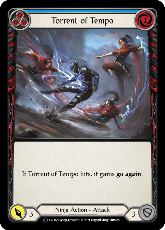 Torrent of Tempo (Blue) [U-CRU071] (Crucible of War Unlimited)  Unlimited Rainbow Foil | Red Riot Games CA