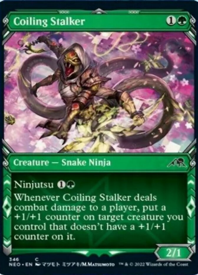 Coiling Stalker (Showcase Ninja) [Kamigawa: Neon Dynasty] | Red Riot Games CA