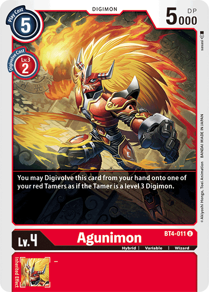Agunimon [BT4-011] [Great Legend] | Red Riot Games CA