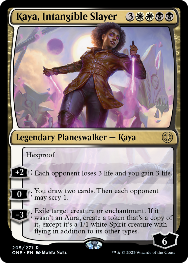 Kaya, Intangible Slayer (Promo Pack) [Phyrexia: All Will Be One Promos] | Red Riot Games CA