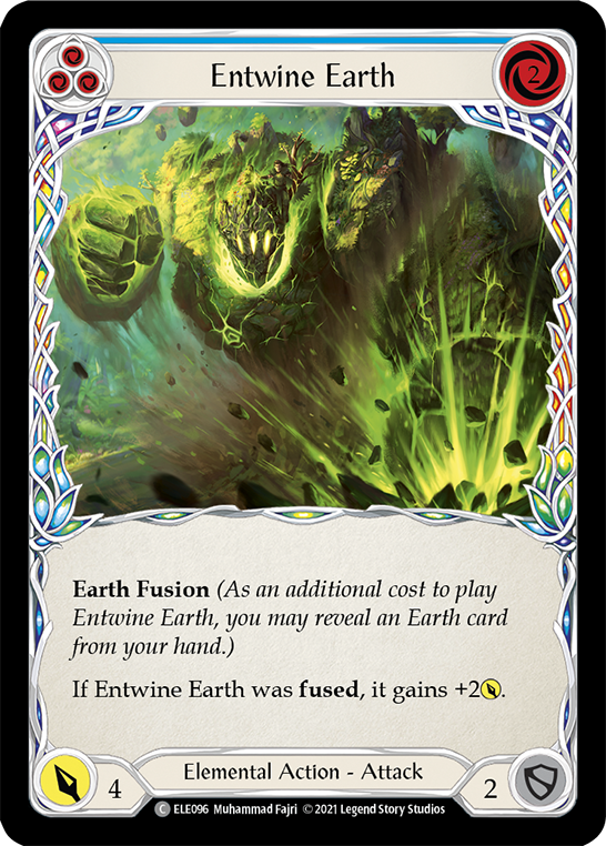 Entwine Earth (Blue) [ELE096] (Tales of Aria)  1st Edition Rainbow Foil | Red Riot Games CA