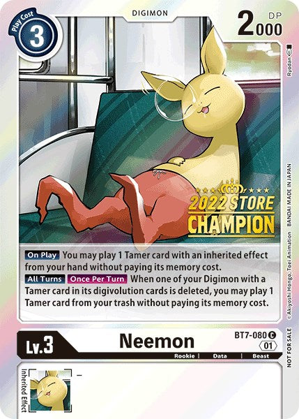 Neemon [BT7-080] (2022 Store Champion) [Next Adventure Promos] | Red Riot Games CA