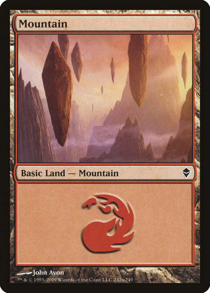 Mountain (242a) [Zendikar] | Red Riot Games CA
