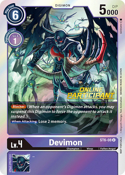 Devimon [ST6-08] (Online Participant) [Starter Deck: Venomous Violet Promos] | Red Riot Games CA