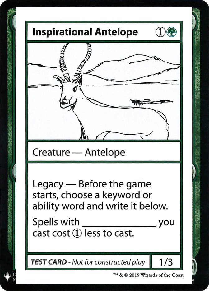 Inspirational Antelope [Mystery Booster Playtest Cards] | Red Riot Games CA
