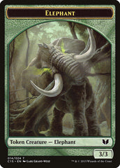 Elephant // Saproling Double-Sided Token [Commander 2015 Tokens] | Red Riot Games CA