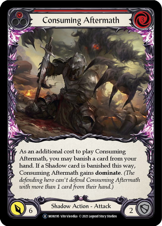 Consuming Aftermath (Red) [U-MON195-RF] (Monarch Unlimited)  Unlimited Rainbow Foil | Red Riot Games CA