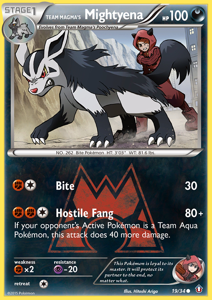 Team Magma's Mightyena (19/34) [XY: Double Crisis] | Red Riot Games CA