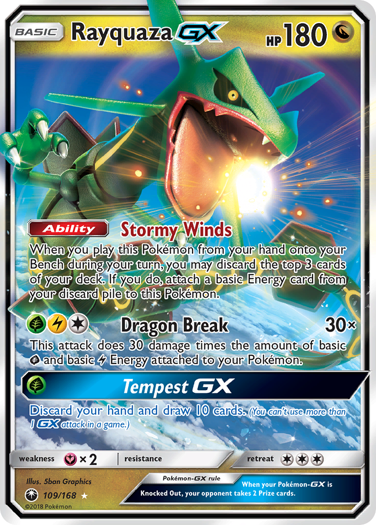 Rayquaza GX (109/168) [Sun & Moon: Celestial Storm] | Red Riot Games CA