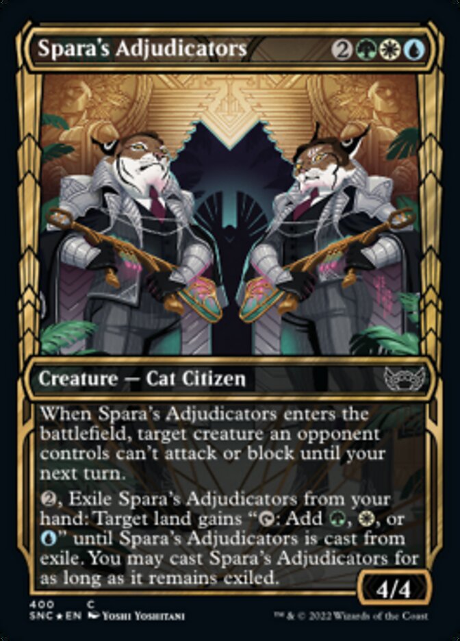 Spara's Adjudicators (Showcase Golden Age Gilded Foil) [Streets of New Capenna] | Red Riot Games CA