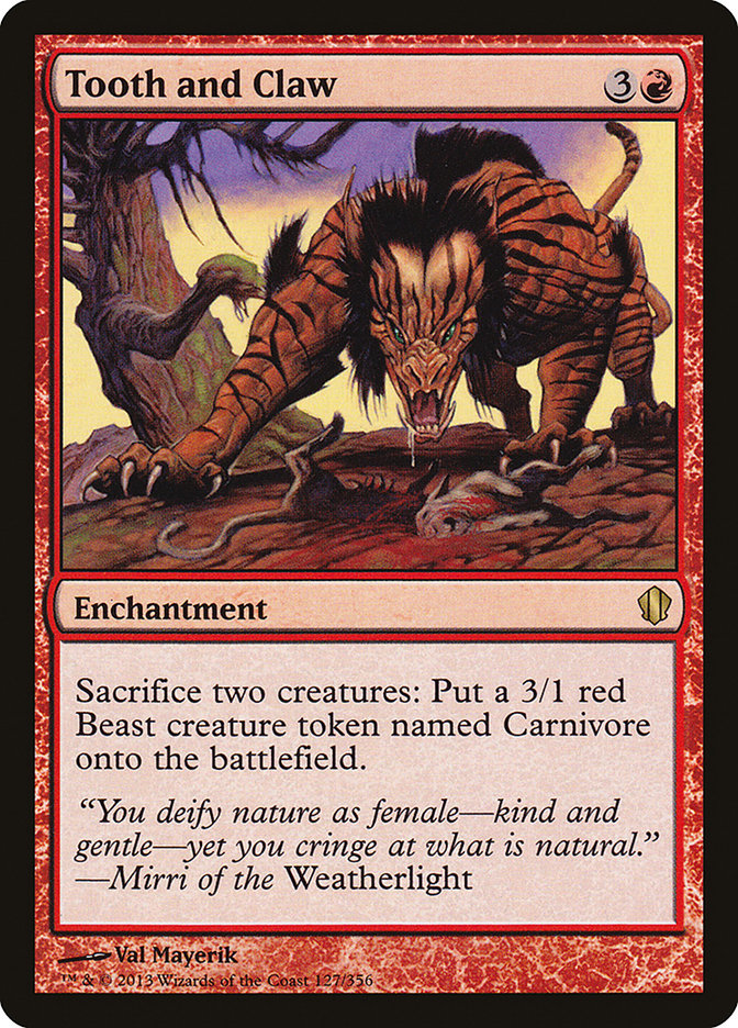 Tooth and Claw [Commander 2013] | Red Riot Games CA