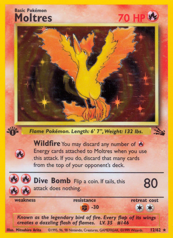 Moltres (12/62) [Fossil 1st Edition] | Red Riot Games CA