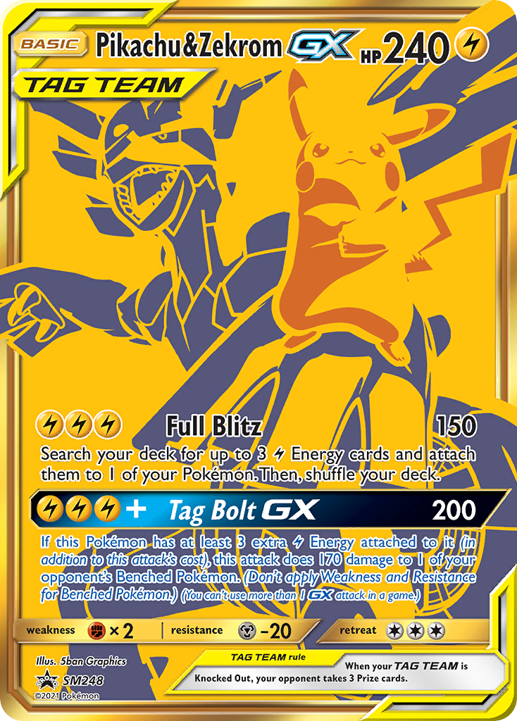 Pikachu & Zekrom GX (SM248) (Jumbo Card) [Sun & Moon: Black Star Promos] | Red Riot Games CA