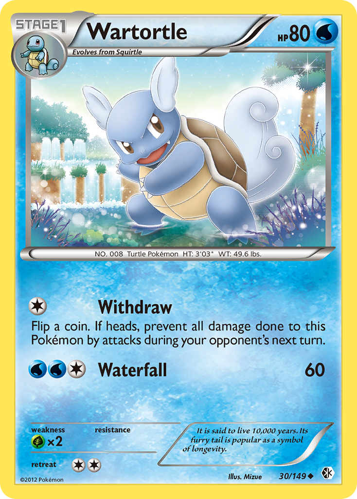 Wartortle (30/149) [Black & White: Boundaries Crossed] | Red Riot Games CA