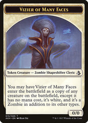 Vizier of Many Faces // Zombie Double-Sided Token [Amonkhet Tokens] | Red Riot Games CA