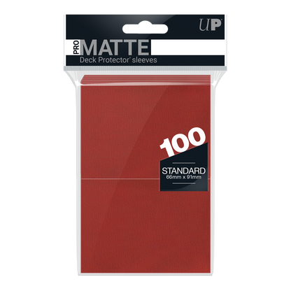 Ultra PRO: Standard 100ct Sleeves - PRO-Matte (Red)