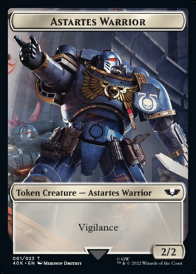 Astartes Warrior (001) // Cherubael Double-Sided Token [Warhammer 40,000 Tokens] | Red Riot Games CA