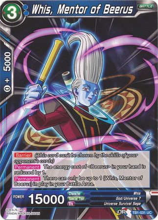 Whis, Mentor of Beerus (TB1-031) [The Tournament of Power] | Red Riot Games CA