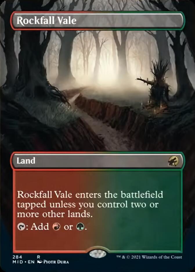 Rockfall Vale (Borderless Alternate Art) [Innistrad: Midnight Hunt] | Red Riot Games CA