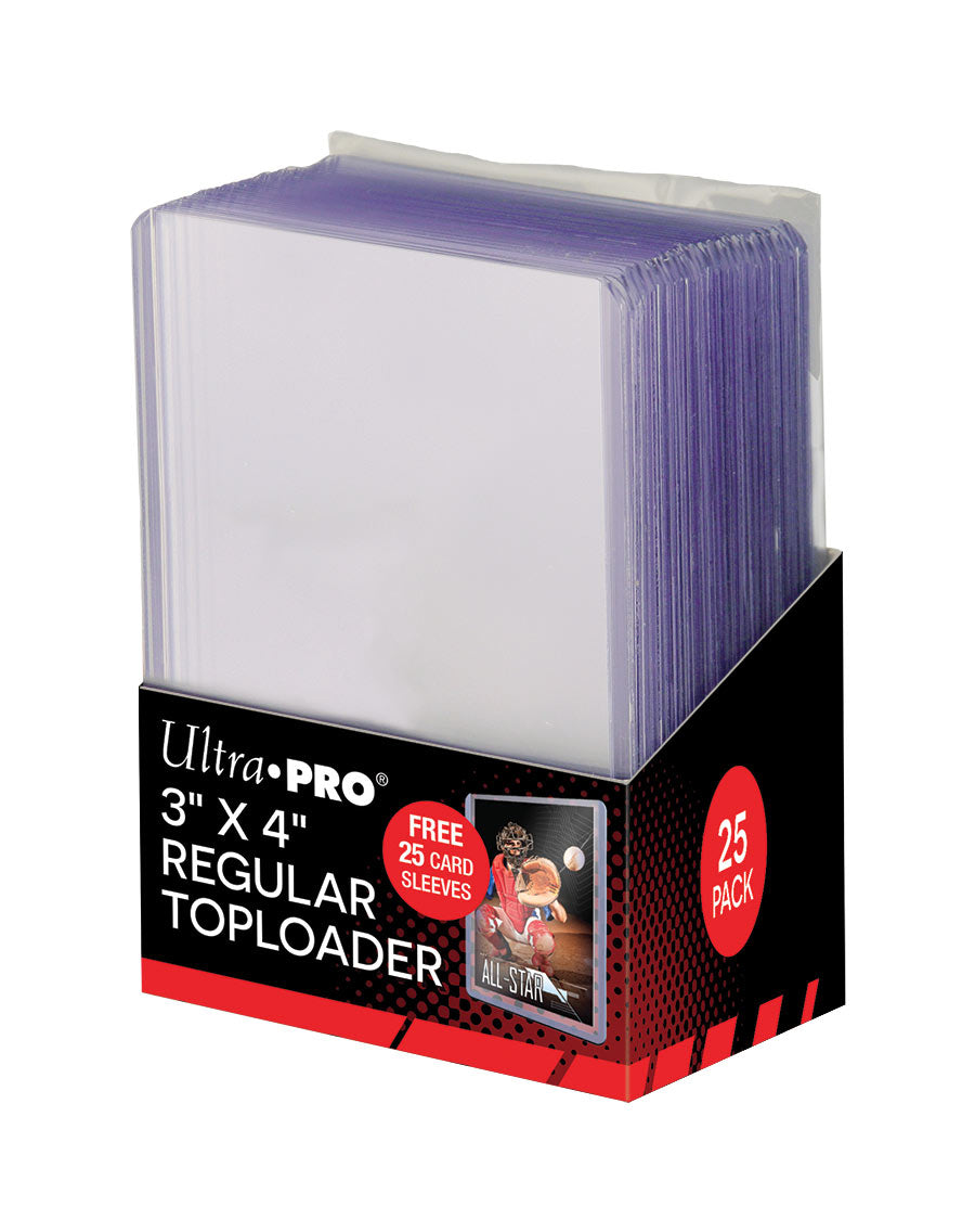 Ultra PRO: Toploader - 3" x 4" (25ct - Regular with Card Sleeves) | Red Riot Games CA
