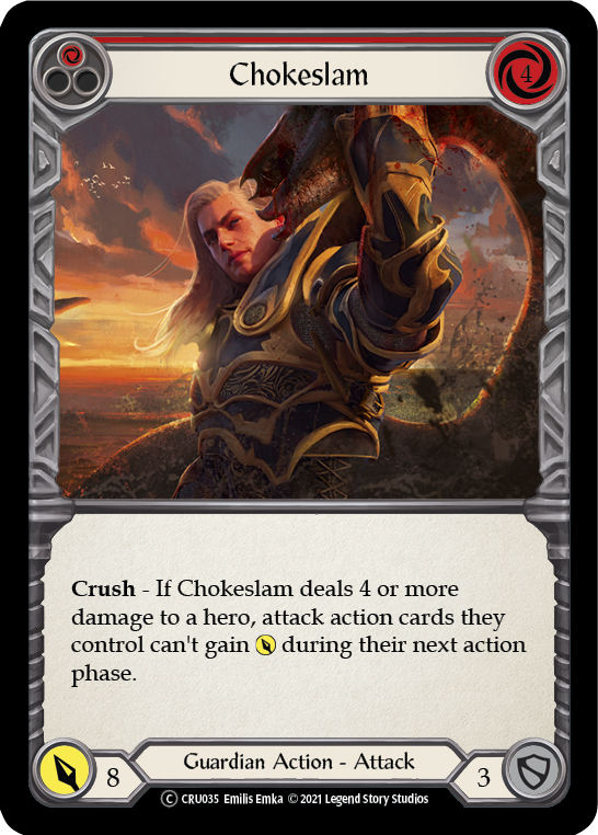 Chokeslam (Red) [U-CRU035] (Crucible of War Unlimited)  Unlimited Normal | Red Riot Games CA