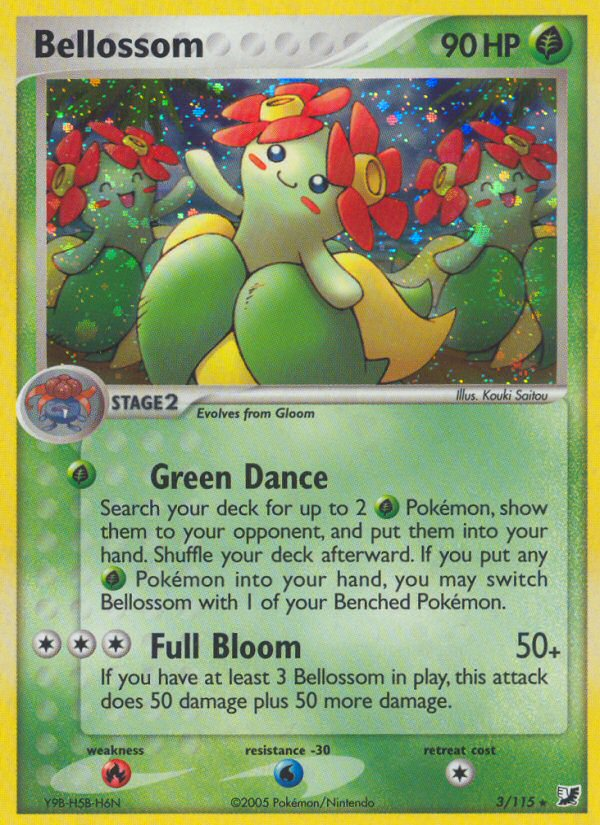 Bellossom (3/115) [EX: Unseen Forces] | Red Riot Games CA
