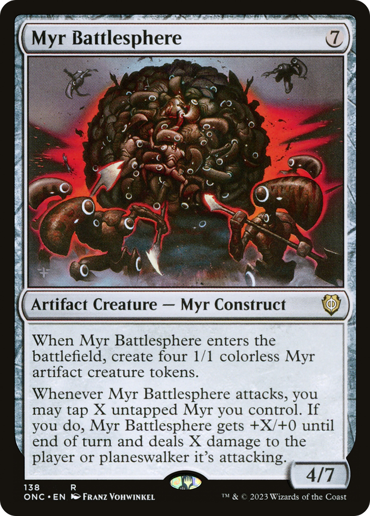 Myr Battlesphere [Phyrexia: All Will Be One Commander] | Red Riot Games CA