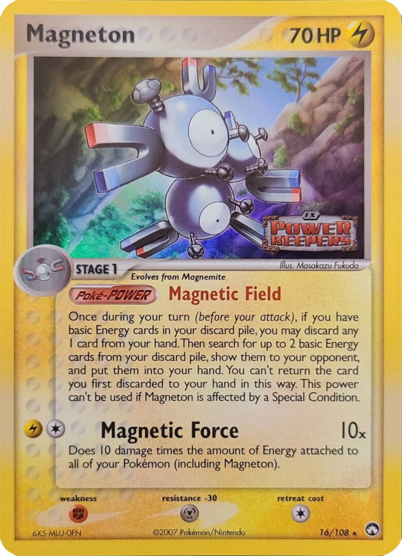 Magneton (16/108) (Stamped) [EX: Power Keepers] | Red Riot Games CA