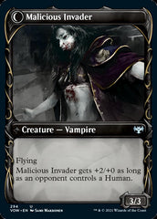 Innocent Traveler // Malicious Invader (Showcase Fang Frame) [Innistrad: Crimson Vow] | Red Riot Games CA
