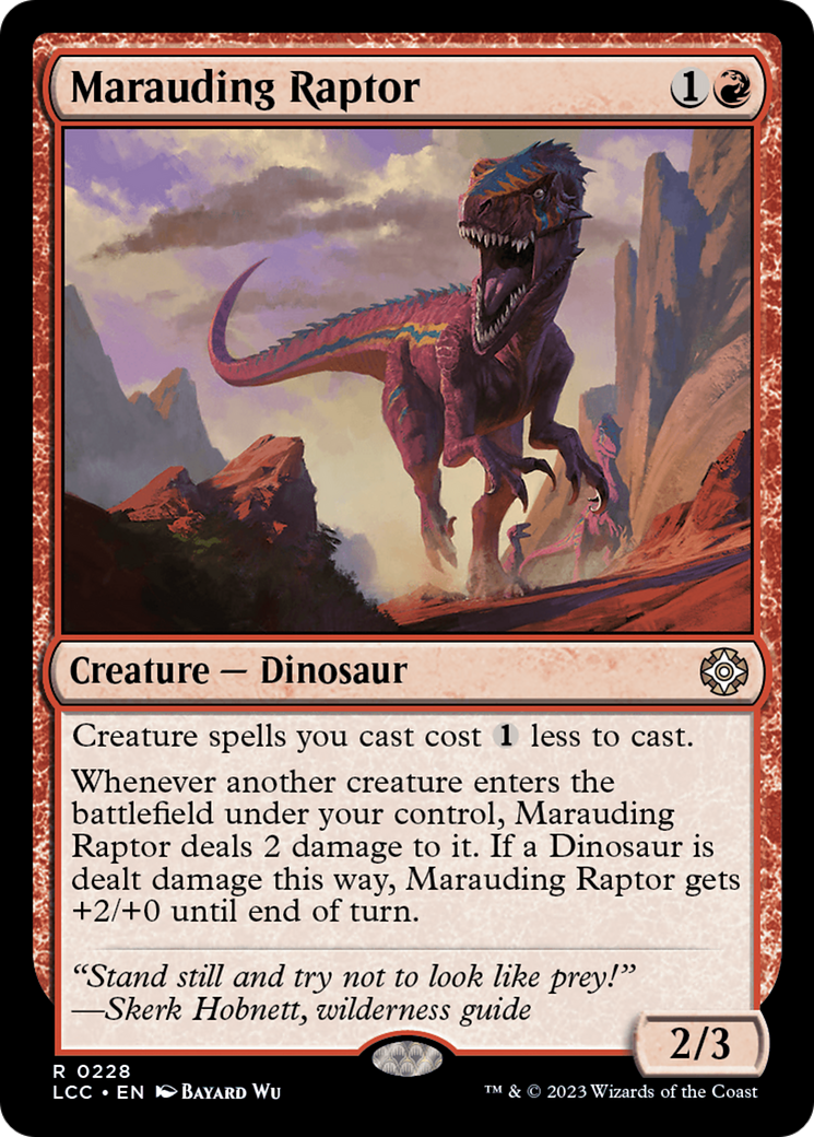 Marauding Raptor [The Lost Caverns of Ixalan Commander] | Red Riot Games CA