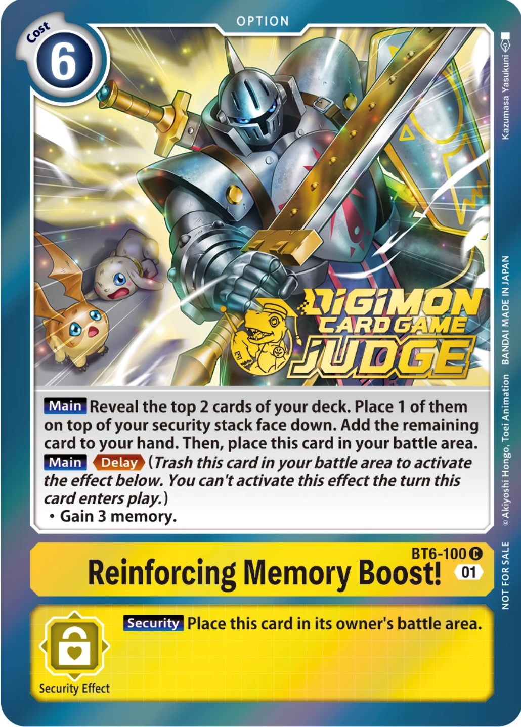 Reinforcing Memory Boost! [BT6-100] (Judge Pack 3) [Double Diamond Promos] | Red Riot Games CA