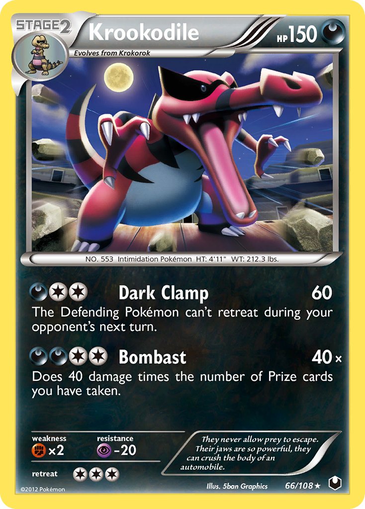 Krookodile (66/108) (Cosmos Holo) (Blister Exclusive) [Black & White: Dark Explorers] | Red Riot Games CA