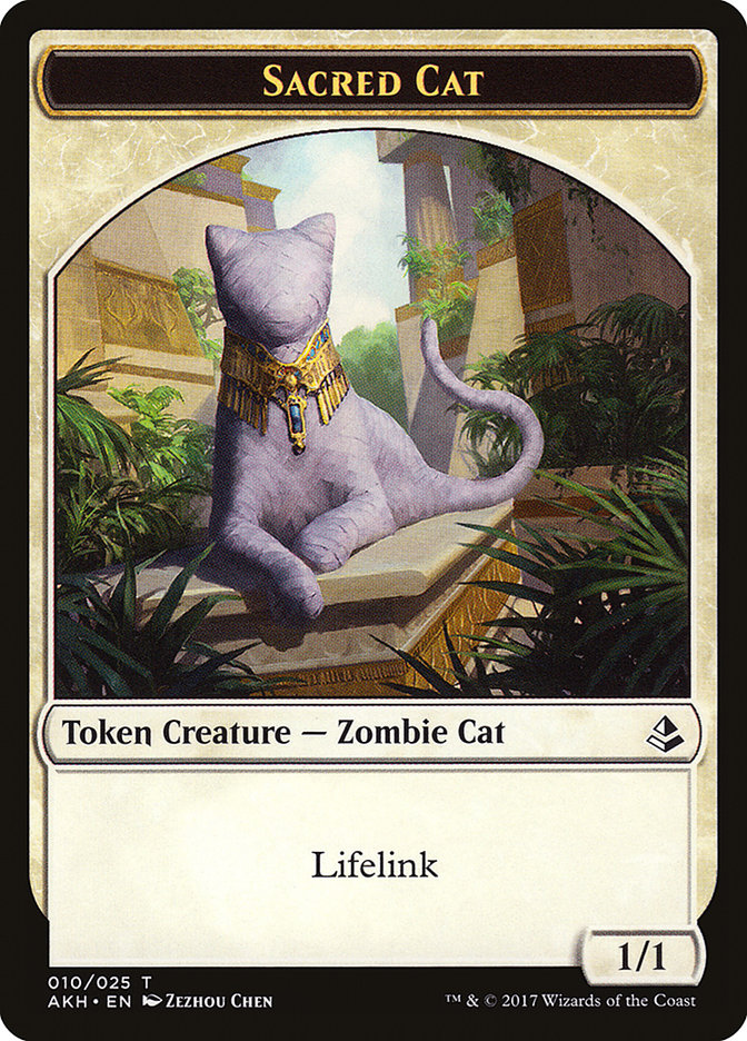 Sacred Cat // Insect Double-Sided Token [Amonkhet Tokens] | Red Riot Games CA