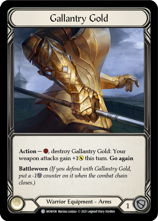 Gallantry Gold [MON108-CF] (Monarch)  1st Edition Cold Foil | Red Riot Games CA