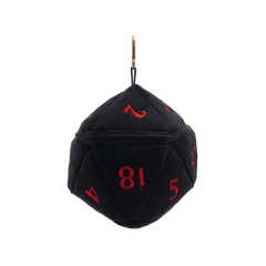 Ultra PRO: Dice Bag - Plush D20 (Dungeons & Dragons / Black & Red) | Red Riot Games CA