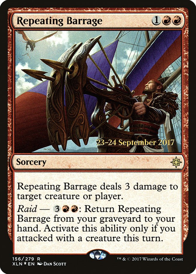 Repeating Barrage [Ixalan Prerelease Promos] | Red Riot Games CA