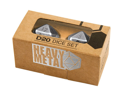Ultra PRO: Heavy Metal Dice - D20 (2-Dice Set / Chrome)