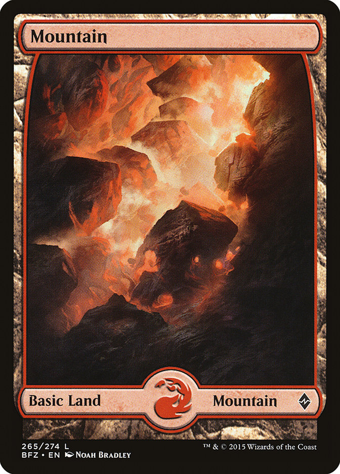 Mountain (265) (Full Art) [Battle for Zendikar] | Red Riot Games CA
