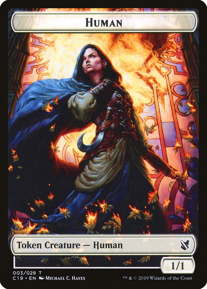 Treasure // Human Double-Sided Token [Commander 2019 Tokens] | Red Riot Games CA