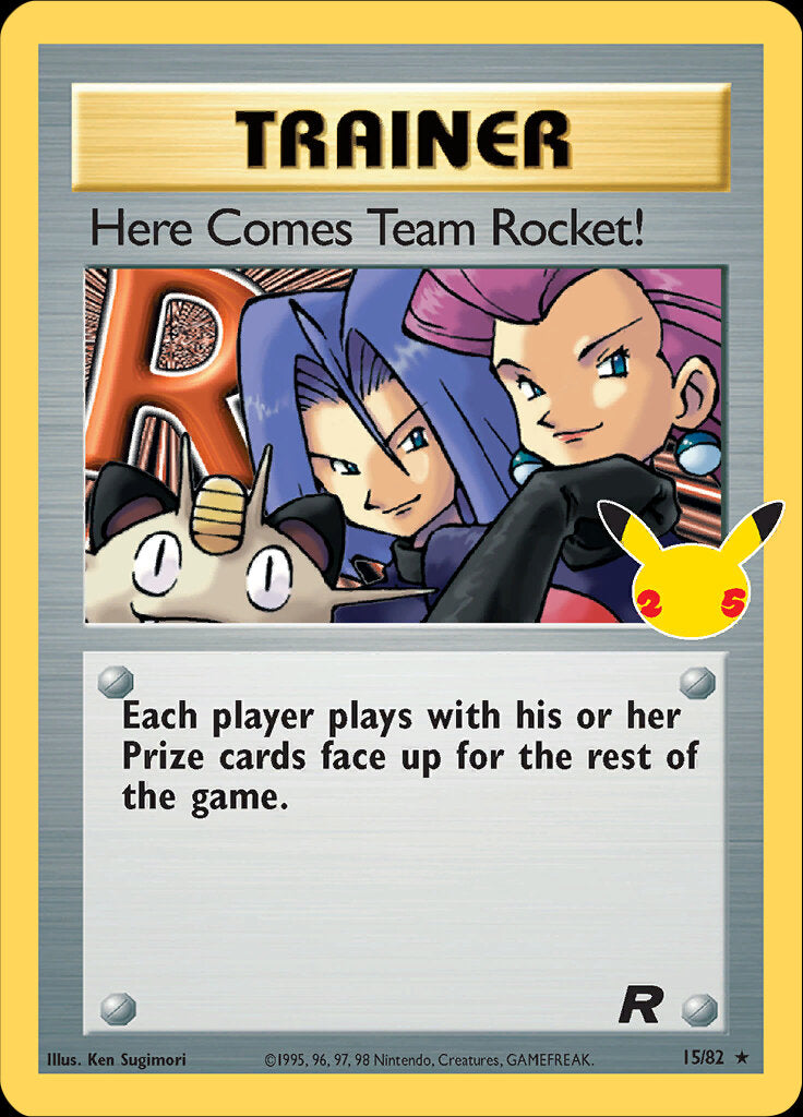 Here Comes Team Rocket! (15/82) [Celebrations: 25th Anniversary - Classic Collection] | Red Riot Games CA